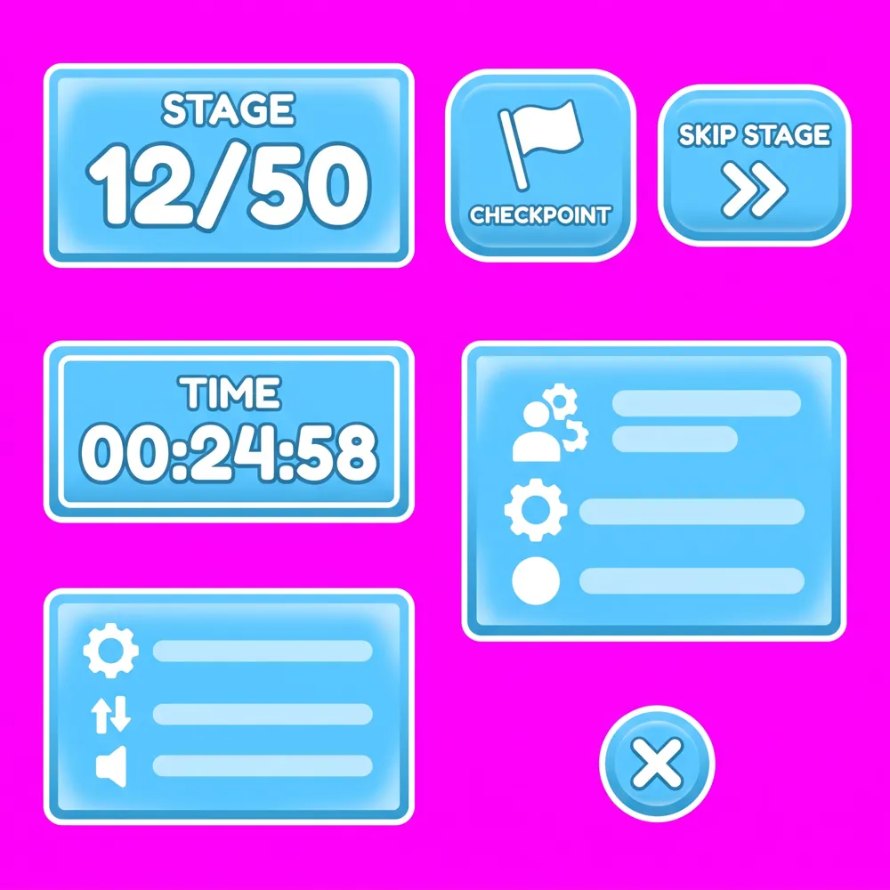 Generated GUI sheet for a 100 stage obby on floating sky islands