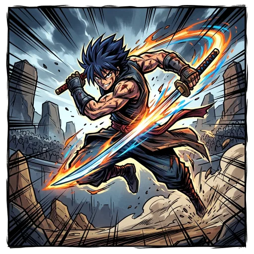 Matching 512 pixel game icon for an anime-style fighting arena
