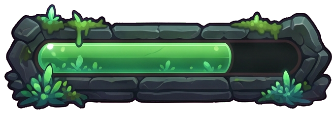 Transparent health bar piece from the cat clan GUI kit, one of eight, made on 2026-10-21