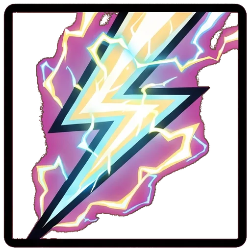 lightning strike icon, fighting pack