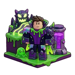 Avatar game icon from the same game: a blocky player beside a venom monster. Made with spawnpop in a test run dated 2026-10-21.
