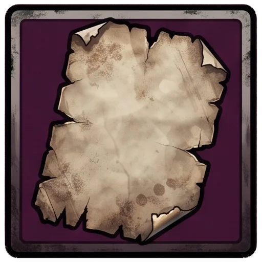 torn note icon, horror pack